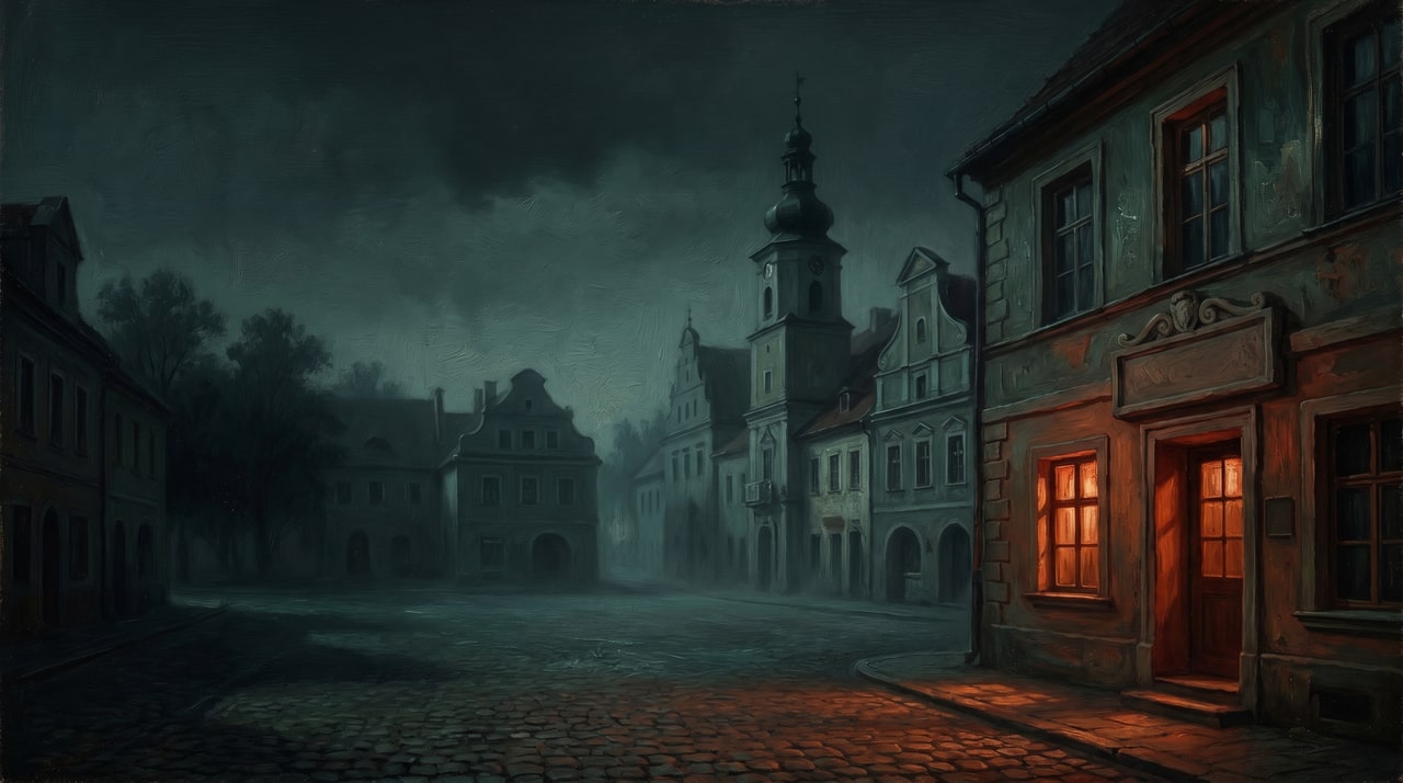 Painterly scene of a calm night watch — emergency care without panic